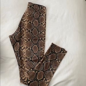 Commando Snake Print Leggings - Brown and Tan